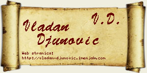 Vladan Đunović vizit kartica
